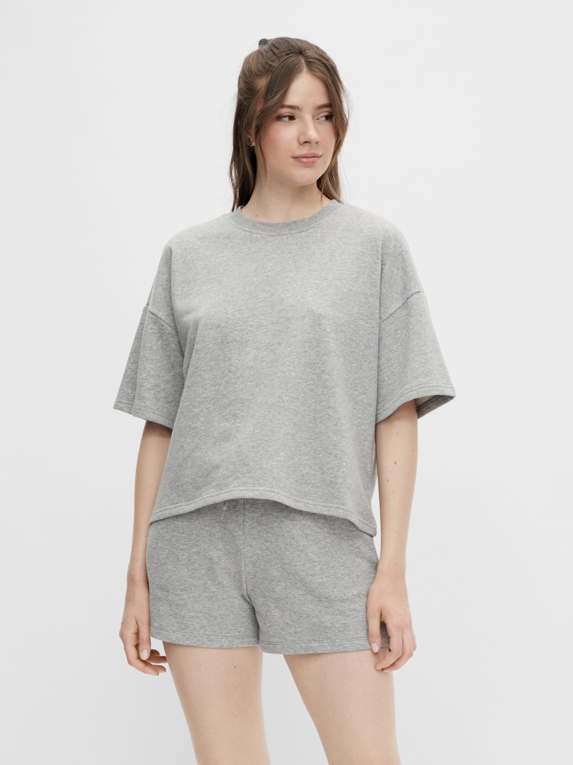 PCCHILLI Sweat - Light Grey Melange