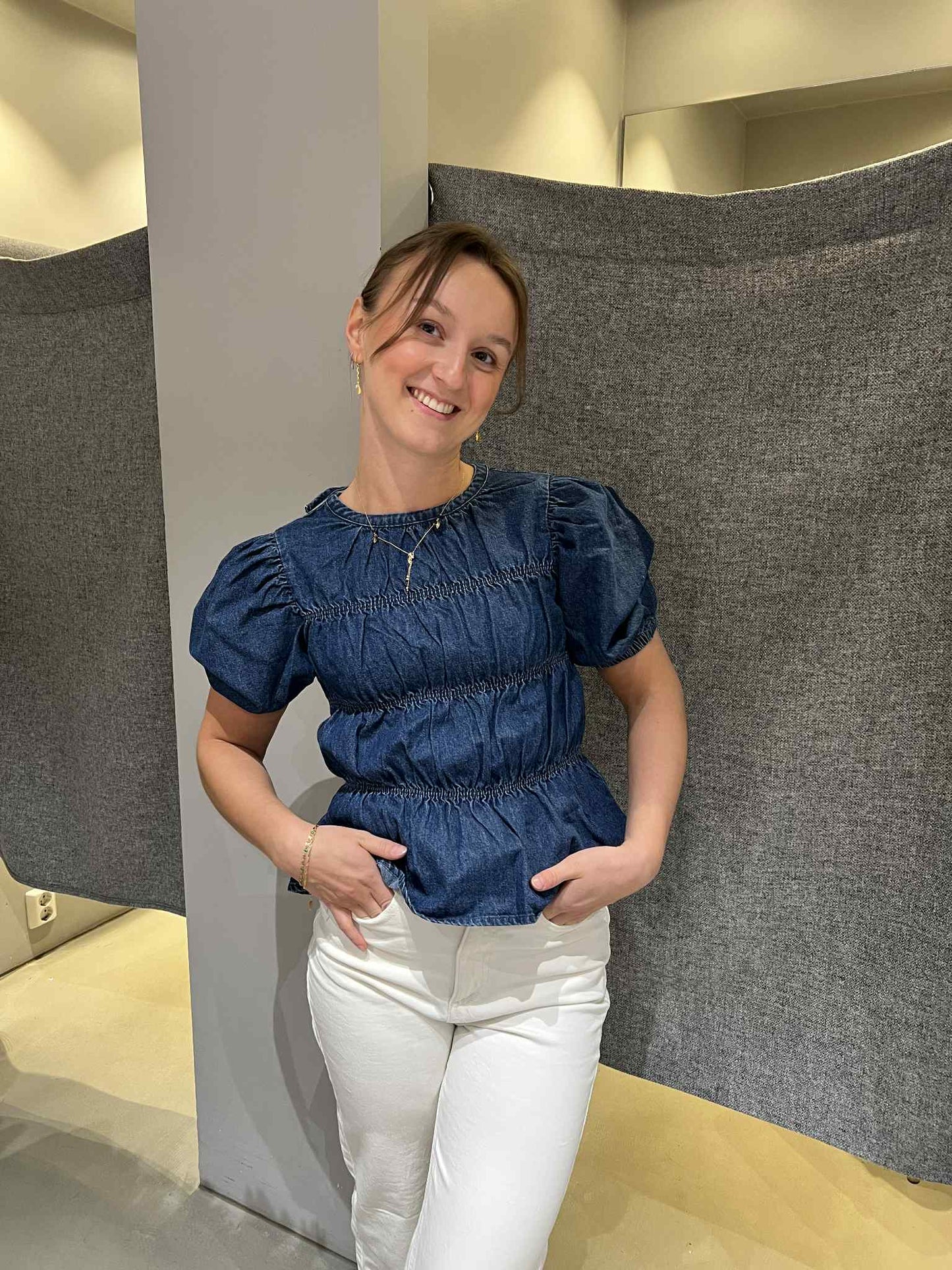 VIHEIDI Top - Dark Blue Denim