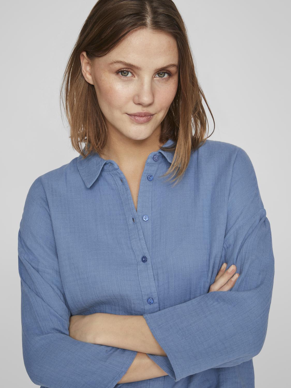 VILANIA Shirts Top - Coronet Blue