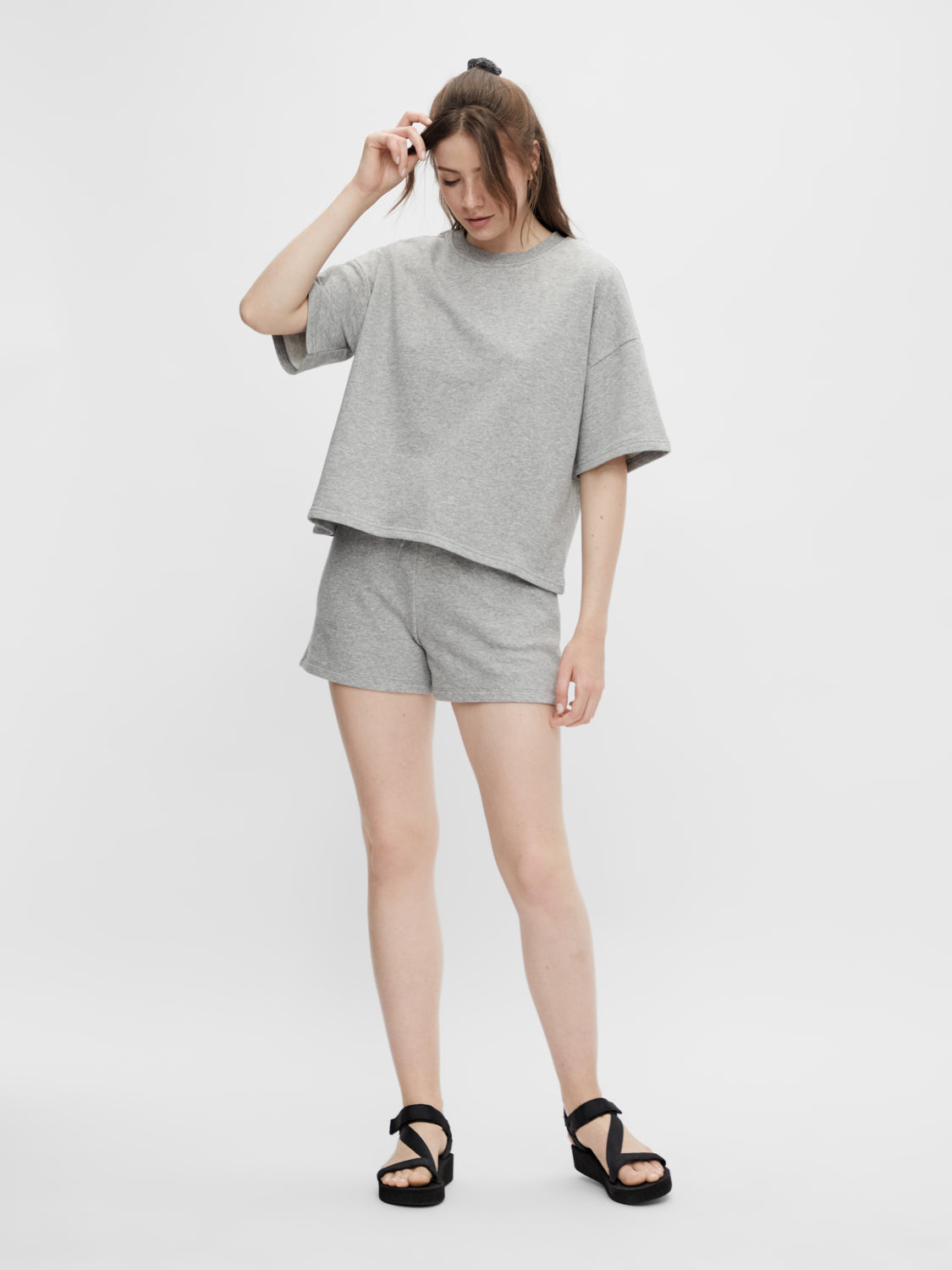 PCCHILLI Sweat - Light Grey Melange