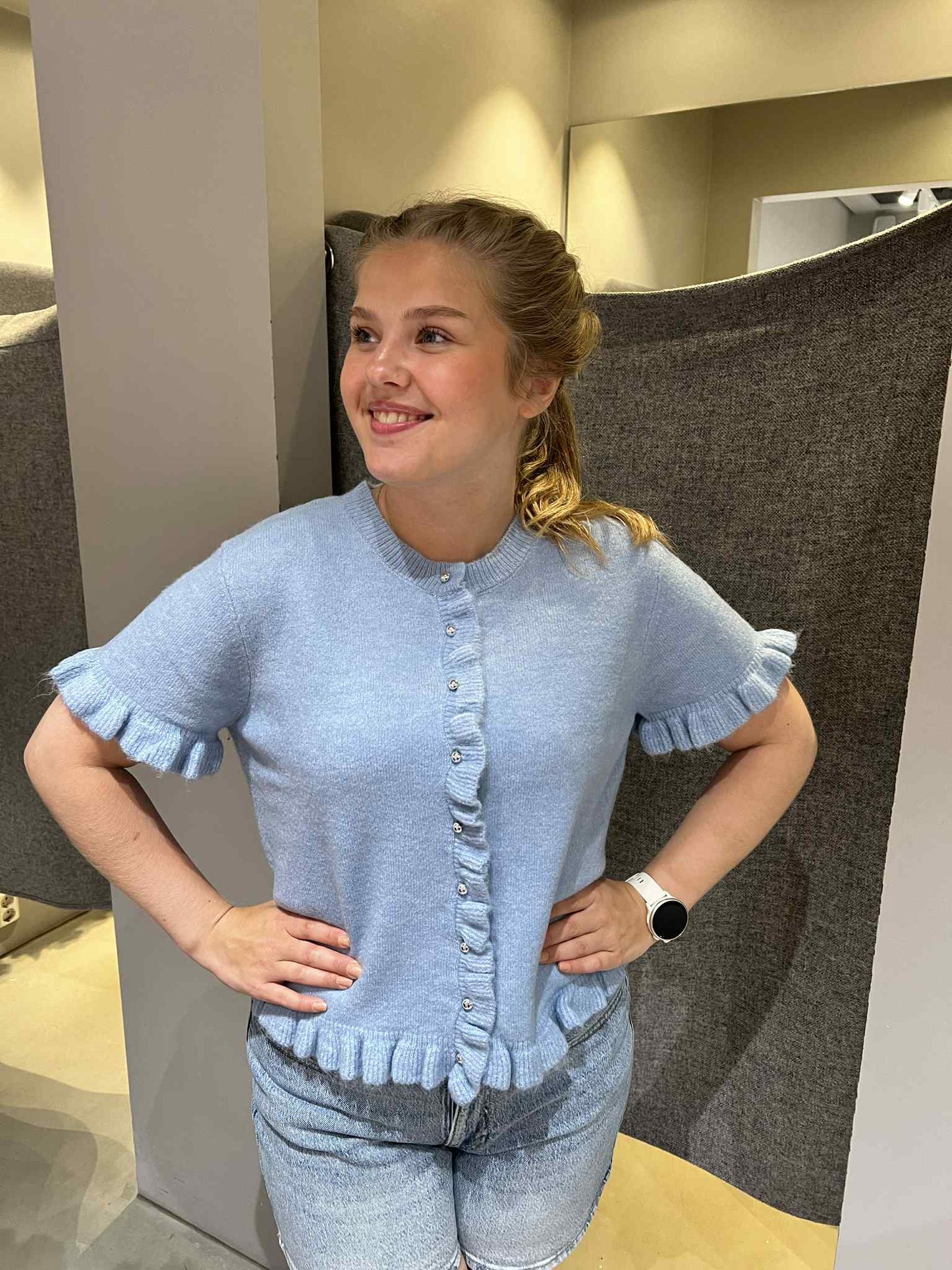 PCLYDIA Knit Cardigan - Cashmere Blue