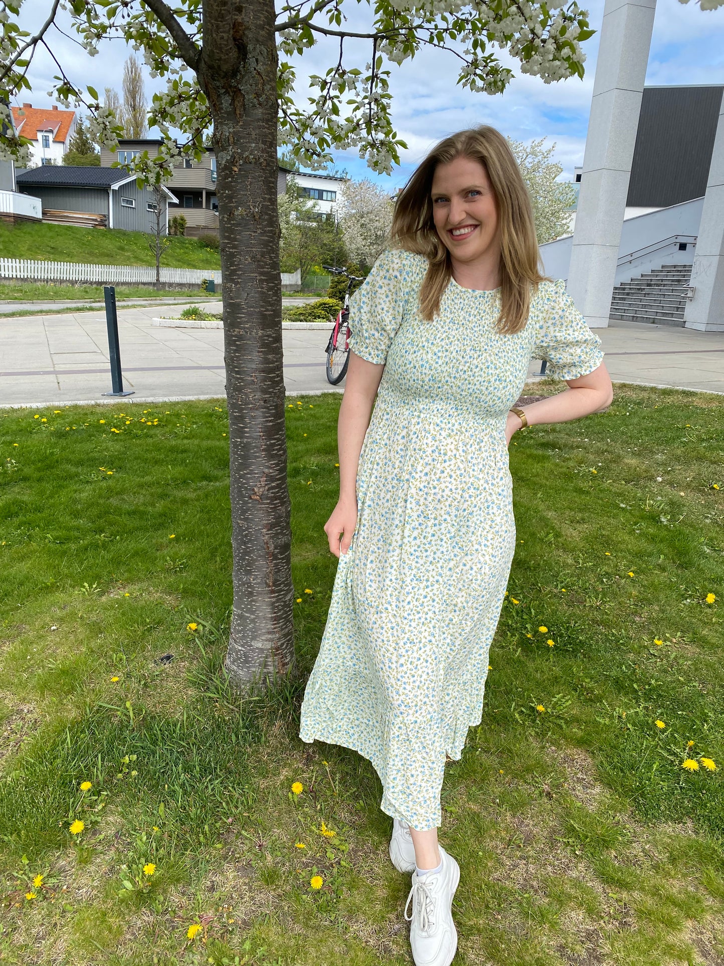 VIGREIS Long Dress - Cendre Blue