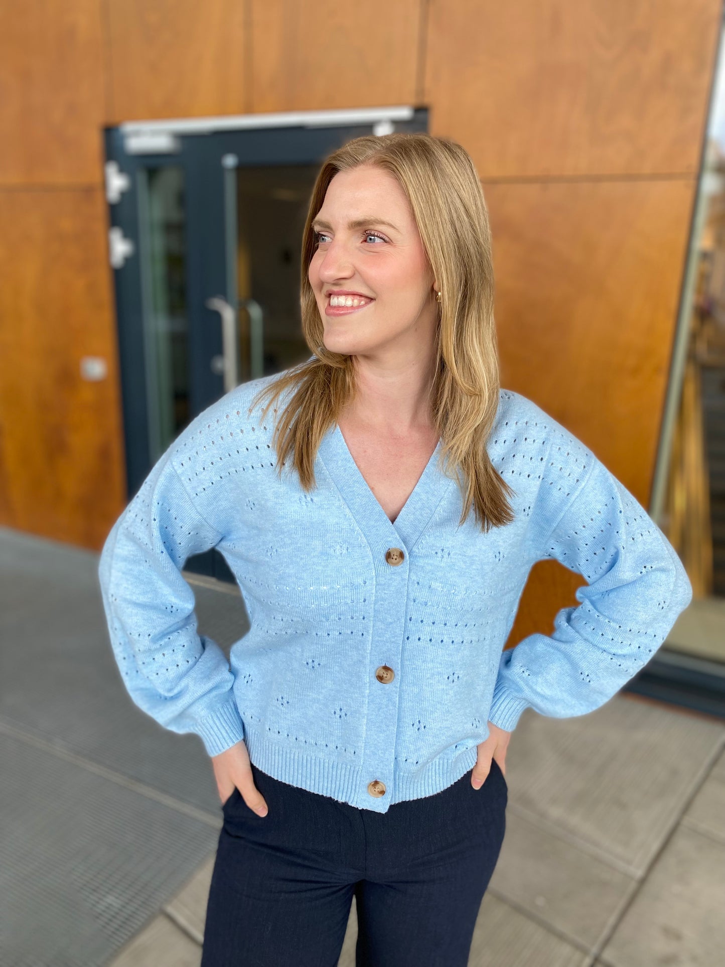 VIRIL Knit Cardigan - Kentucky Blue