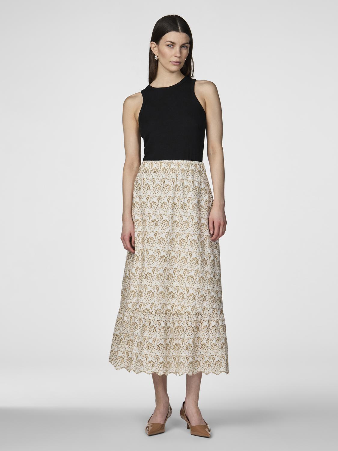 YASAPRILLA Long Skirt - Star White