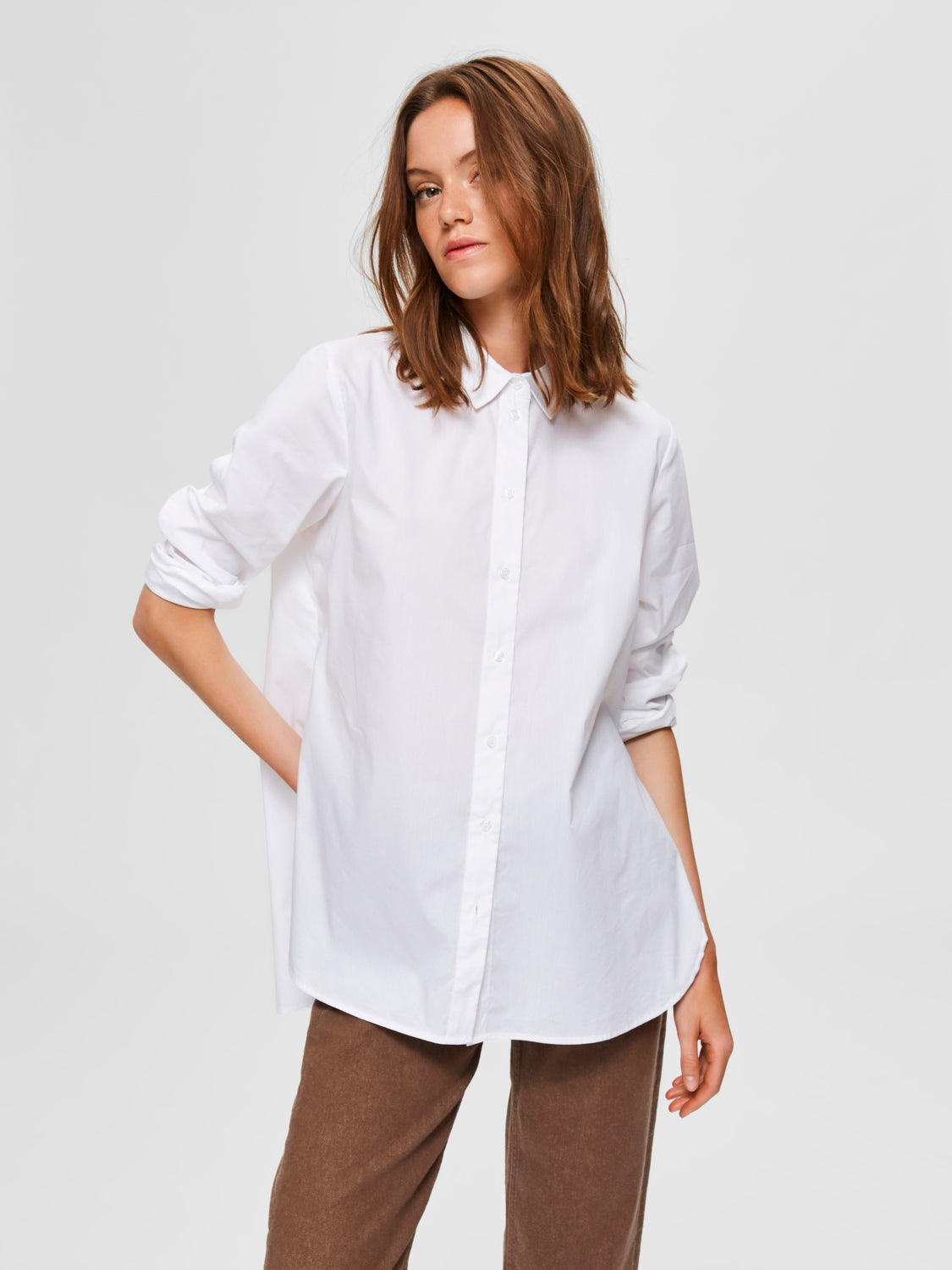SLFORI Shirts - bright white