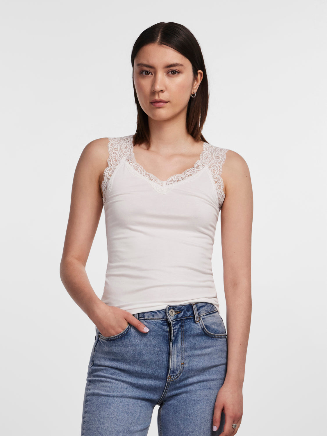 PCBARBERA Tank Top - Bright White