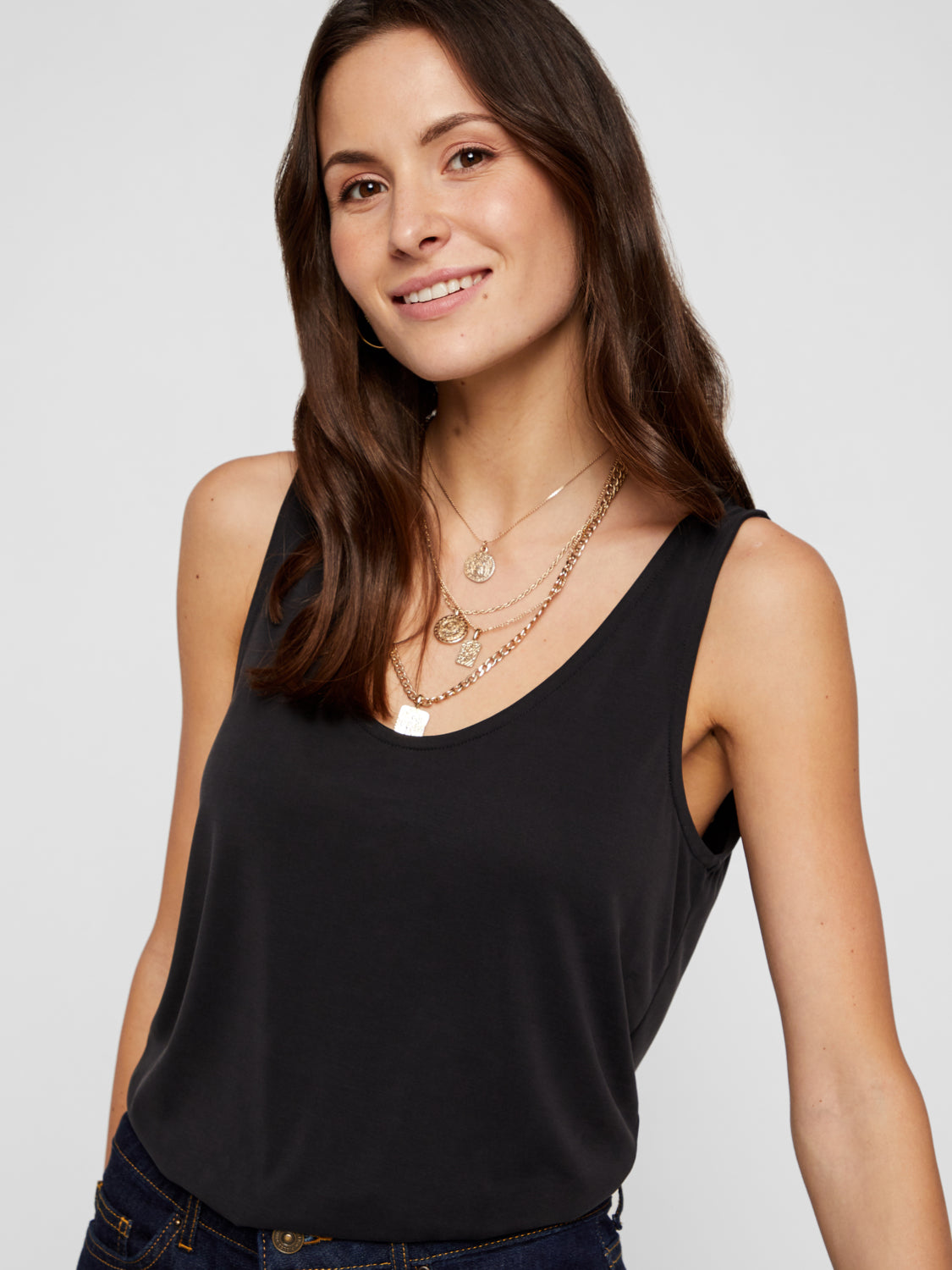 PCKAMALA Tank top - black