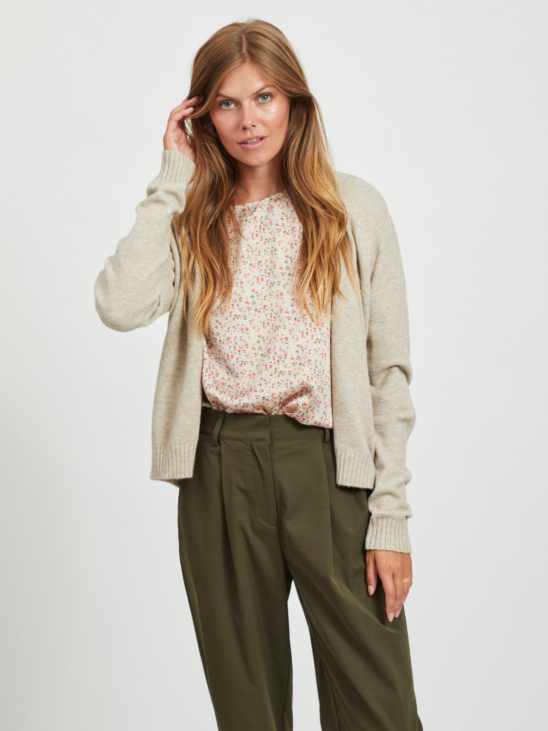 VIRIL Cardigan - natural melange