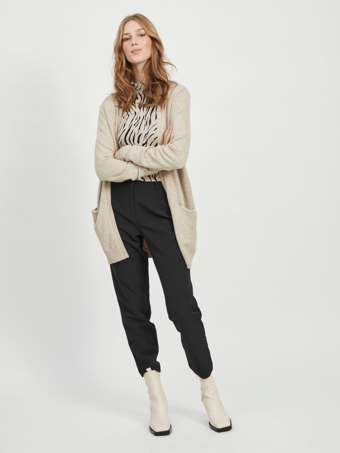 VIRIL Cardigan - natural melange