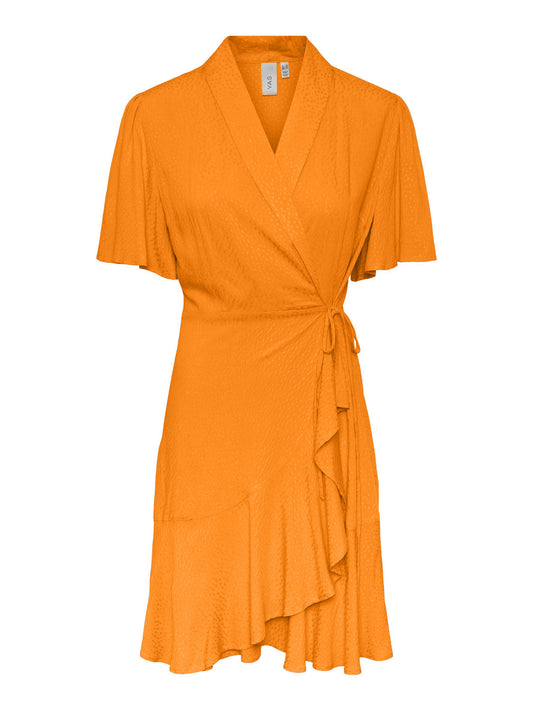 YASEGGIE Dress - Flame Orange