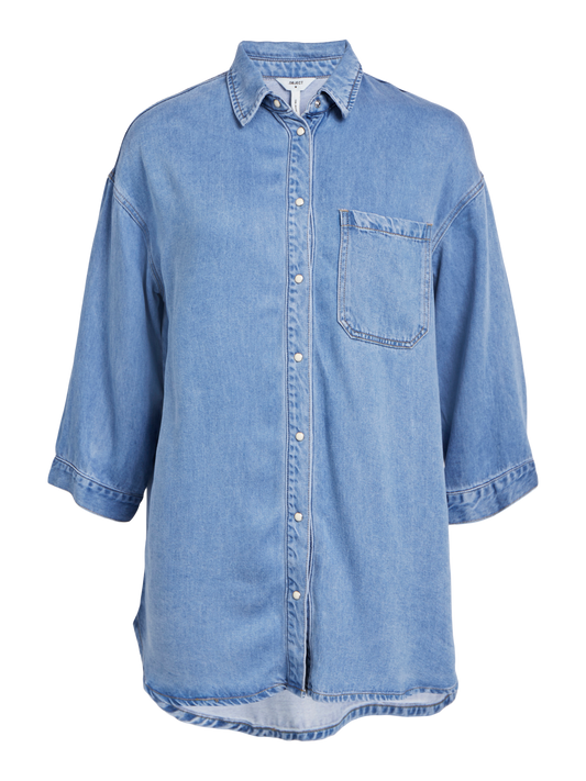 OBJFRAME Shirts Top - Light Blue Denim