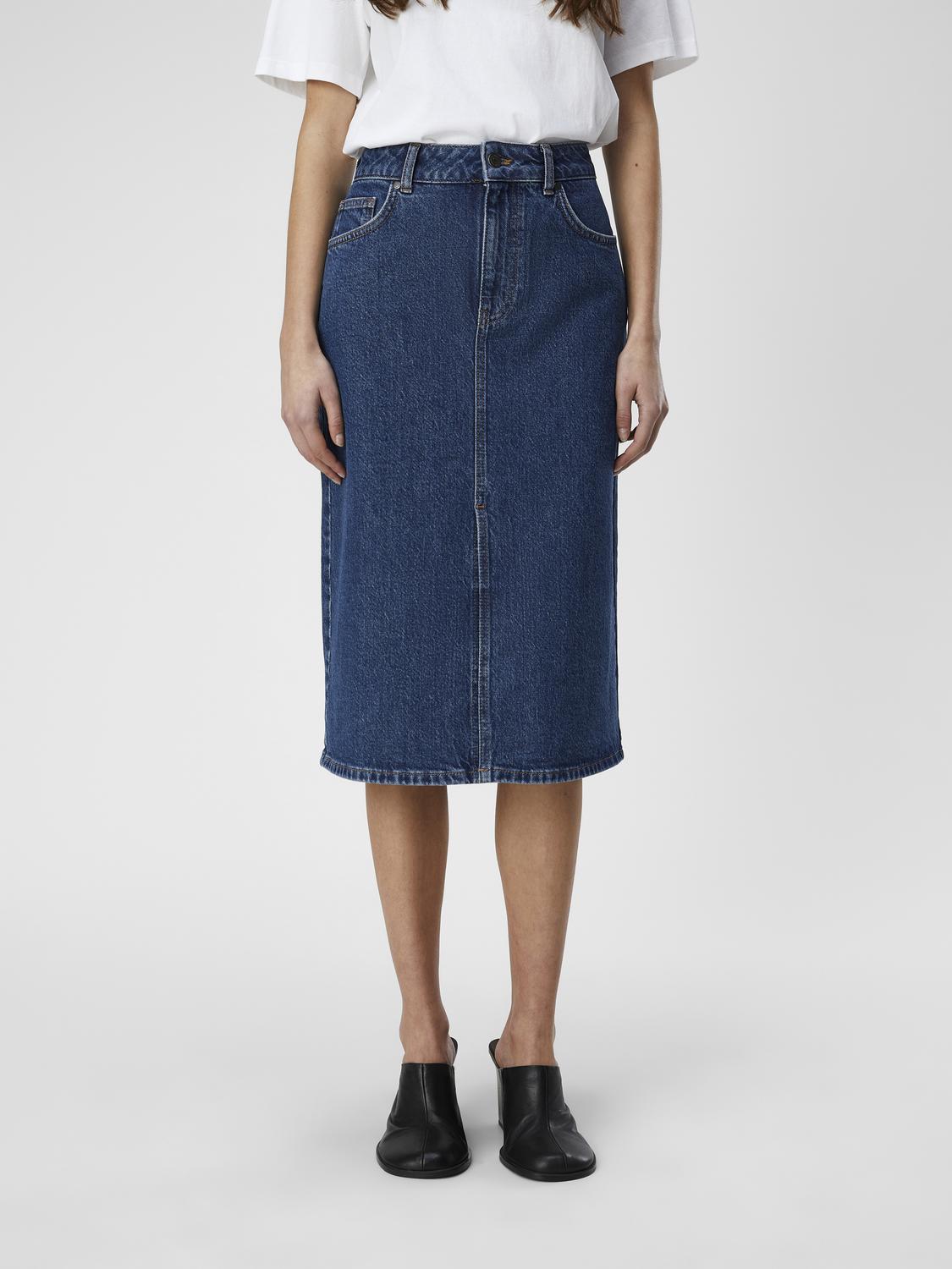 OBJELLEN Skirt - Medium Blue Denim