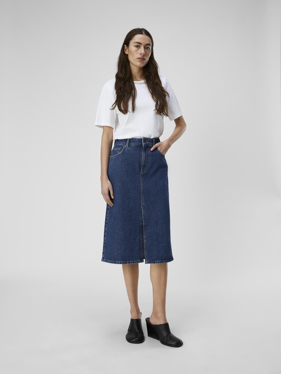 OBJELLEN Skirt - Medium Blue Denim