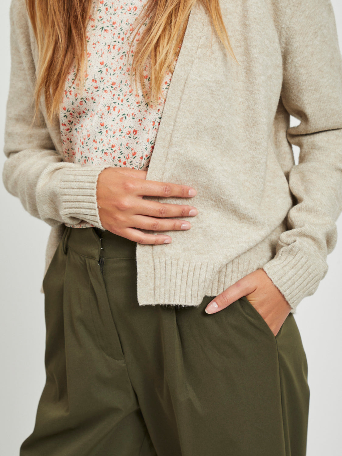 VIRIL Cardigan - natural melange