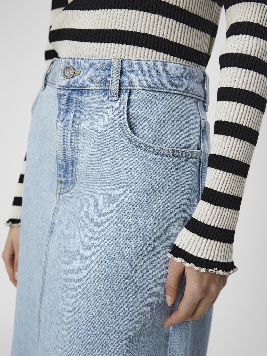 OBJELLEN Skirt - Light Blue Denim