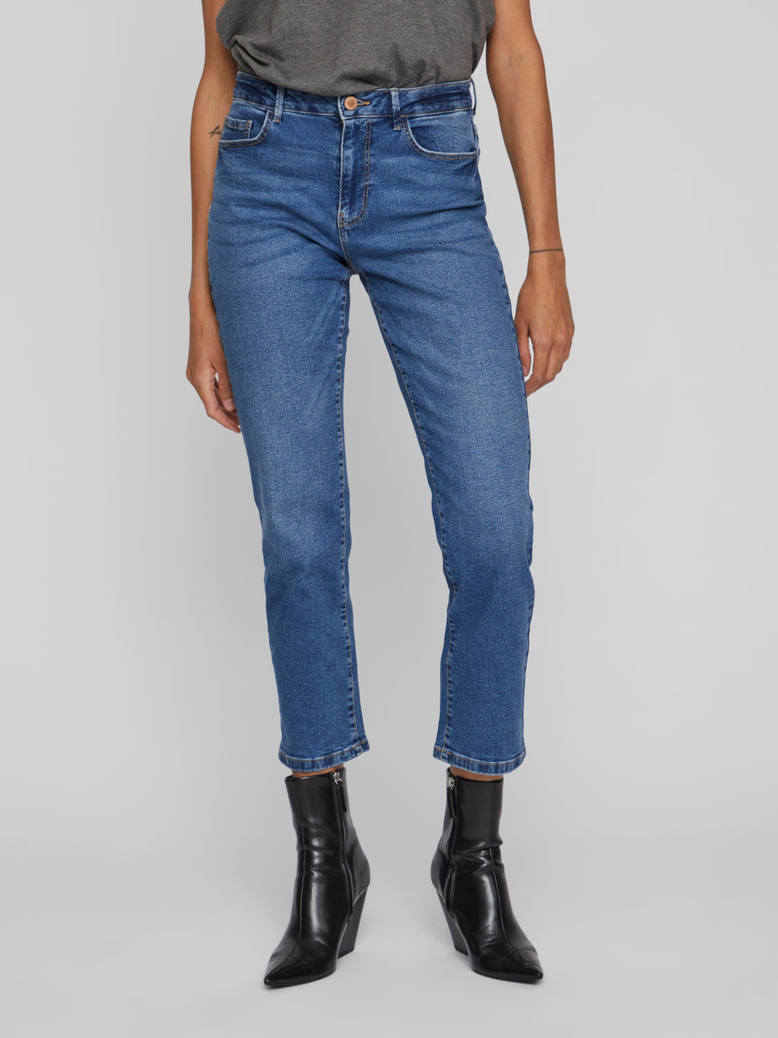 VIALICE Jeans - Medium Blue Denim